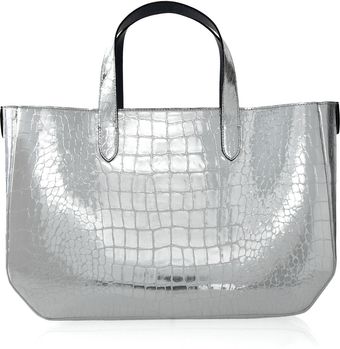 Marc Jacobs Cosmic Croc-embossed Metallic Leather Tote - Lyst