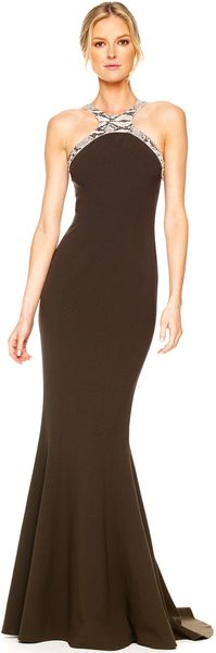  Faux-python Halter Gown 