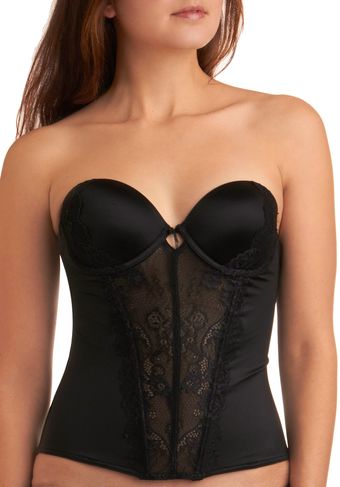 ModCloth Graceful Lace Corset in Black - Lyst