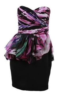 Notte By Marchesa Sculpted Bust Peplum Dress - Lyst