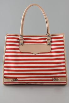 Rebecca Minkoff Striped Diamond Tote - Lyst