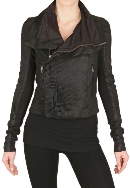 Rick Owens Blistered Biker Nappa Leather Jacket in Black - Lyst