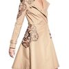 Valentino Embroidered Light Weight Trench Coat in Beige - Lyst