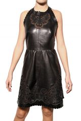 Valentino Perforated Nappa Dress