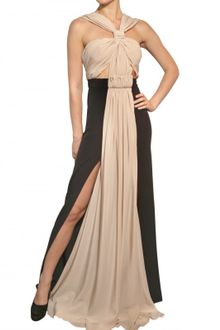 Vionnet Draped Crepe De Chine Long Dress - Lyst