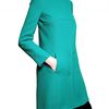 Alberta Ferretti Wool Crepe Coat in Blue (turquoise) - Lyst