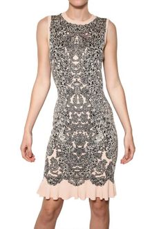 Alexander McQueen Viscose Silk Jacquard Knit Dress - Lyst