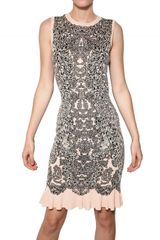 Alexander McQueen Viscose Silk Jacquard Knit Dress