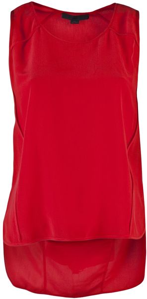Alexander Wang Cropped Front Racerback in Red - Lyst