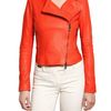 Antonio Croce Soft Nappa Biker Leather Jacket in Red - Lyst