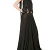 Balmain Draped Knitted Silk Gown in Black - Lyst