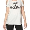 Beayukmui Cut Out Sequined Jersey Tshirt in White - Lyst