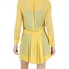 Beayukmui Silk Chiffon Ruffle Dress in Yellow - Lyst