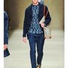 Burberry Prorsum Cotton Alpaca Chunky Knit Sweater in Blue for Men - Lyst