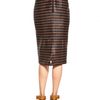 Burberry Prorsum Viscose Raffia Pencil Skirt in Brown - Lyst