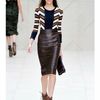 Burberry Prorsum Viscose Raffia Pencil Skirt in Brown - Lyst