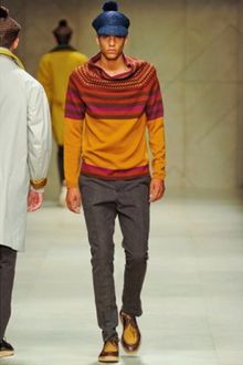 Burberry Prorsum Striped Cotton Crochet Knit Sweater - Lyst