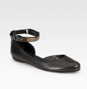 Derek Lam Sorella Leather Ankle-strap Ballet Flats - Lyst