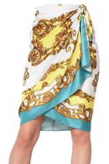 D&G Printed Silk Twill Skirt
