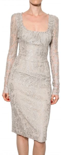 Dolce & Gabbana Viscose Lace Thread Dress - Lyst