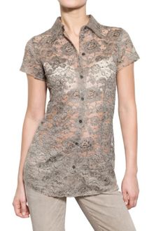 Dolce & Gabbana Transparent Viscose Lace Shirt - Lyst