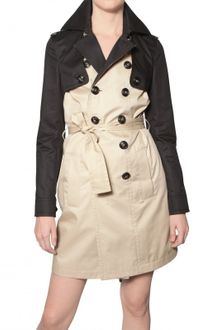 DSquared2 Cotton Gabardine Trench Coat - Lyst