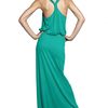 Dsquared2 Leather Belt Viscose Crepe Long Dress in Green (mint) - Lyst