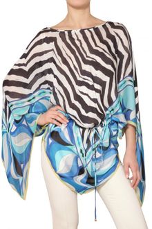 Emilio Pucci Printed Silk Chiffon Top - Lyst