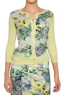Erdem Printed Crepe De Chine Cotton Knit Sweat - Lyst