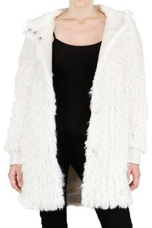 John Galliano Hooded Faux Fur Coat - Lyst