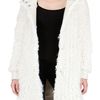 John Galliano Hooded Faux Fur Coat in White - Lyst