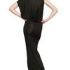 Gareth Pugh Draped Viscose Jersey Long Dress in Black - Lyst