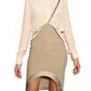 Givenchy Silk Satin Trim Stretch Viscose Skirt in Beige - Lyst
