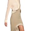 Givenchy Silk Satin Trim Stretch Viscose Skirt in Beige - Lyst