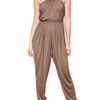 Lanvin Gathered Viscose Jersey Empire Cut Jumps in Brown - Lyst