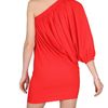 Lanvin Gathered Lycra One Sleeve Dress in Red - Lyst