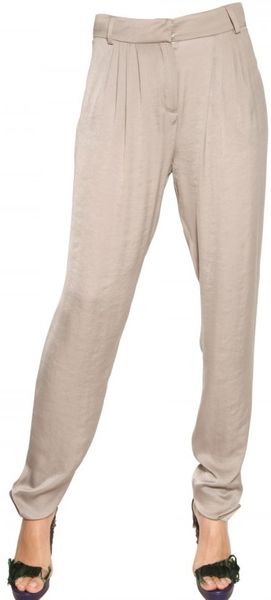 Maurizio Pecoraro Techno Satin Trousers - Lyst