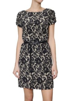 Michael by Michael Kors Lace Print Georgette Dress - Lyst