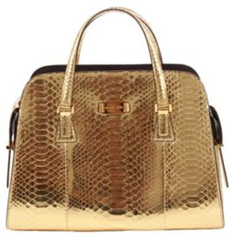 Michael Kors Handbag in Gold | Lyst
