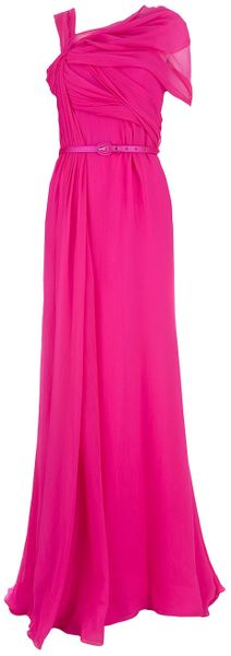Oscar de la Renta Asymmetric Evening Gown - Lyst