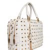 Versace Baroque Stitch Studded Nappa Top Handle in White (grey) - Lyst