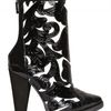 Balmain 110mm Suede & Patent Embossed Boots in Black - Lyst