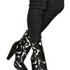 Balmain 110mm Suede & Patent Embossed Boots in Black - Lyst