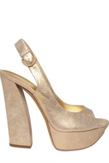 Casadei 130mm Laminated Suede Sandals - Lyst
