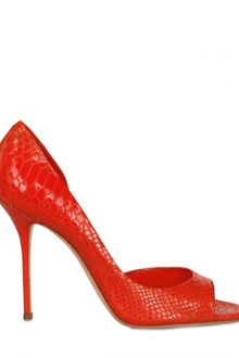 Casadei 100mm Python Print Open Toe Pumps - Lyst