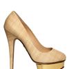 Charlotte Olympia 140mm Straw & Mirror Platform Pumps in Beige (natural) - Lyst
