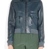 Chloé Leather Biker Jacket in Green (teal) - Lyst