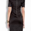 D&g Half Sleeve Contoured Satin Dress in Black - Lyst