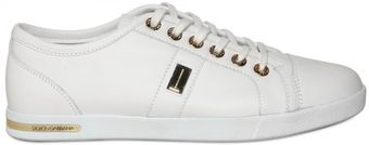  Leather Logo Plaquet Sneakers 