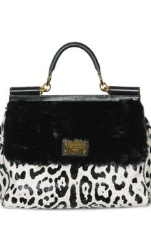 Dolce & Gabbana Pony and Lamb Fur Miss Sicily Top Handle - Lyst